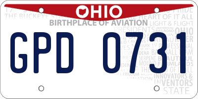 OH license plate GPD0731