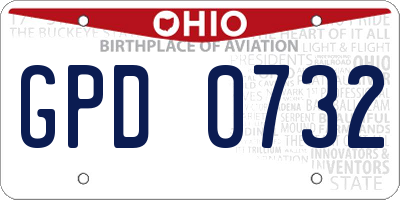 OH license plate GPD0732