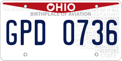 OH license plate GPD0736