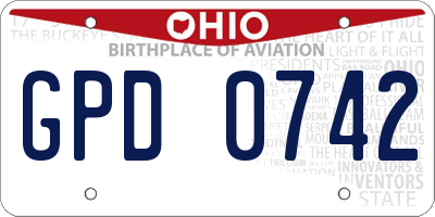 OH license plate GPD0742