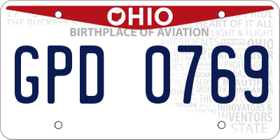 OH license plate GPD0769