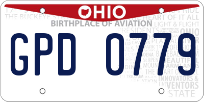 OH license plate GPD0779