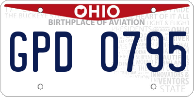 OH license plate GPD0795