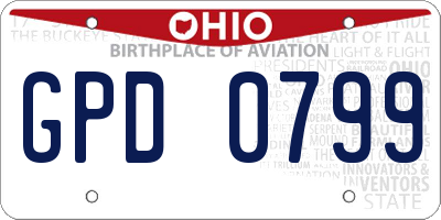 OH license plate GPD0799