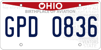 OH license plate GPD0836