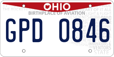 OH license plate GPD0846