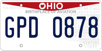 OH license plate GPD0878