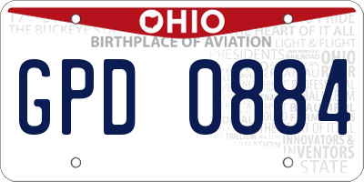 OH license plate GPD0884
