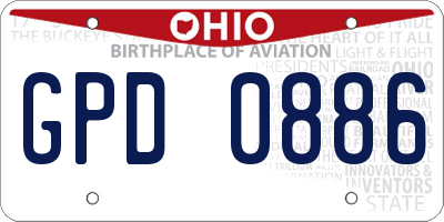 OH license plate GPD0886