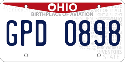 OH license plate GPD0898