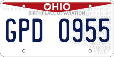 OH license plate GPD0955