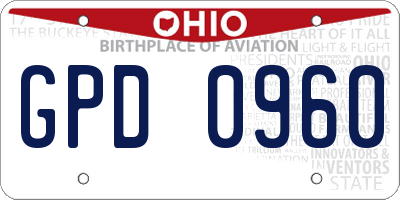 OH license plate GPD0960