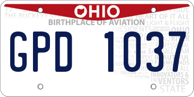 OH license plate GPD1037