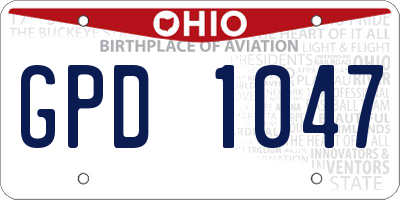 OH license plate GPD1047