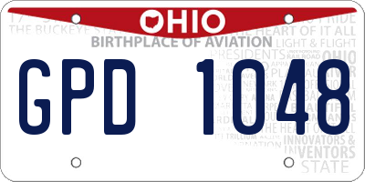OH license plate GPD1048