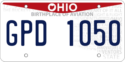 OH license plate GPD1050