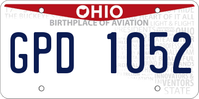 OH license plate GPD1052