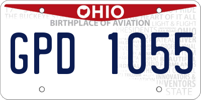 OH license plate GPD1055