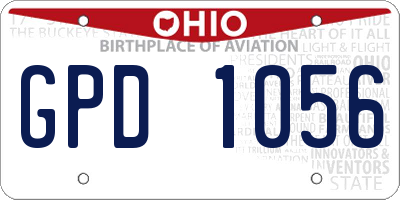 OH license plate GPD1056