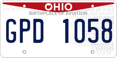 OH license plate GPD1058