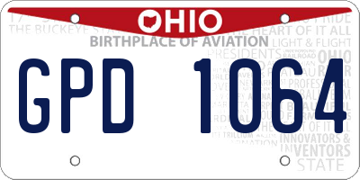 OH license plate GPD1064