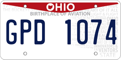 OH license plate GPD1074