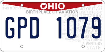 OH license plate GPD1079