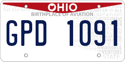 OH license plate GPD1091