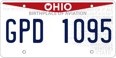 OH license plate GPD1095