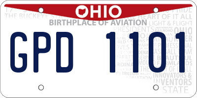 OH license plate GPD1101
