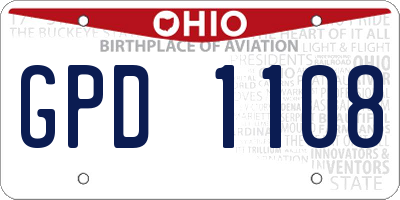 OH license plate GPD1108