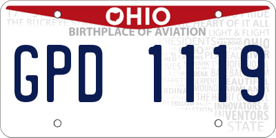 OH license plate GPD1119