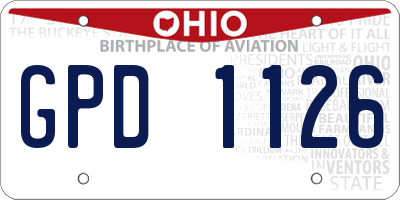 OH license plate GPD1126
