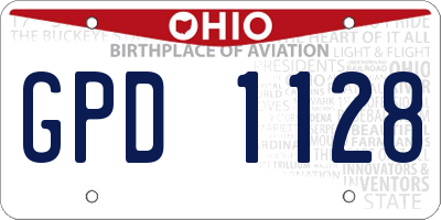OH license plate GPD1128