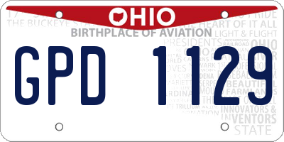 OH license plate GPD1129