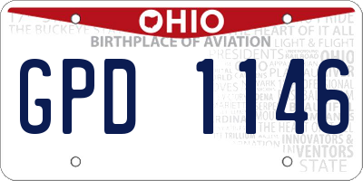 OH license plate GPD1146