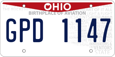 OH license plate GPD1147