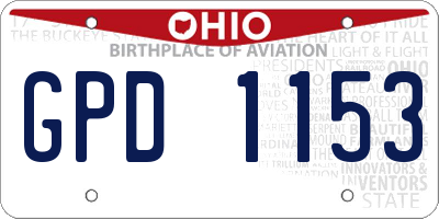 OH license plate GPD1153