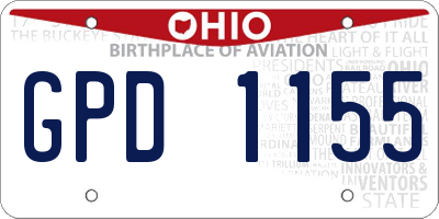 OH license plate GPD1155