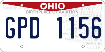 OH license plate GPD1156