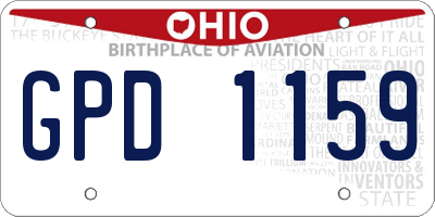 OH license plate GPD1159