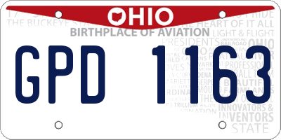 OH license plate GPD1163
