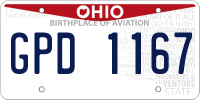 OH license plate GPD1167