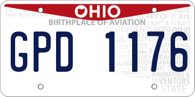 OH license plate GPD1176