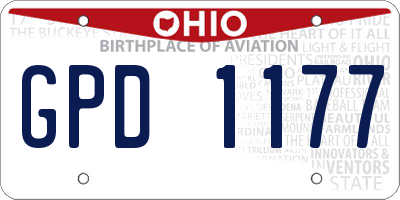 OH license plate GPD1177