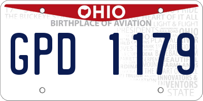 OH license plate GPD1179
