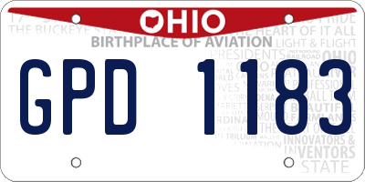 OH license plate GPD1183
