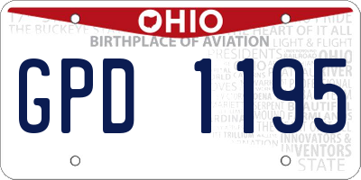 OH license plate GPD1195