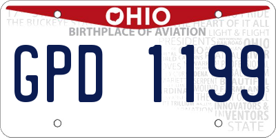 OH license plate GPD1199