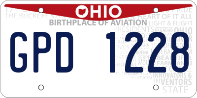 OH license plate GPD1228